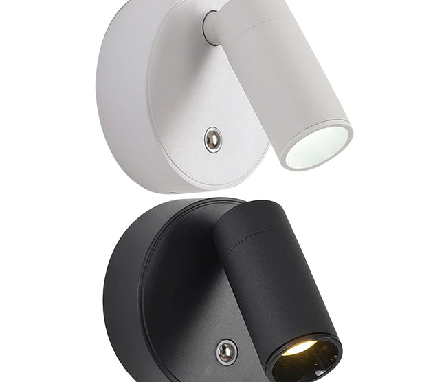 Adjustable Wall Light USB Rechargeable 3W Bedside Study Reading Sconce Lamp COB LED Wall Light Backlight for Bedroom Living Room