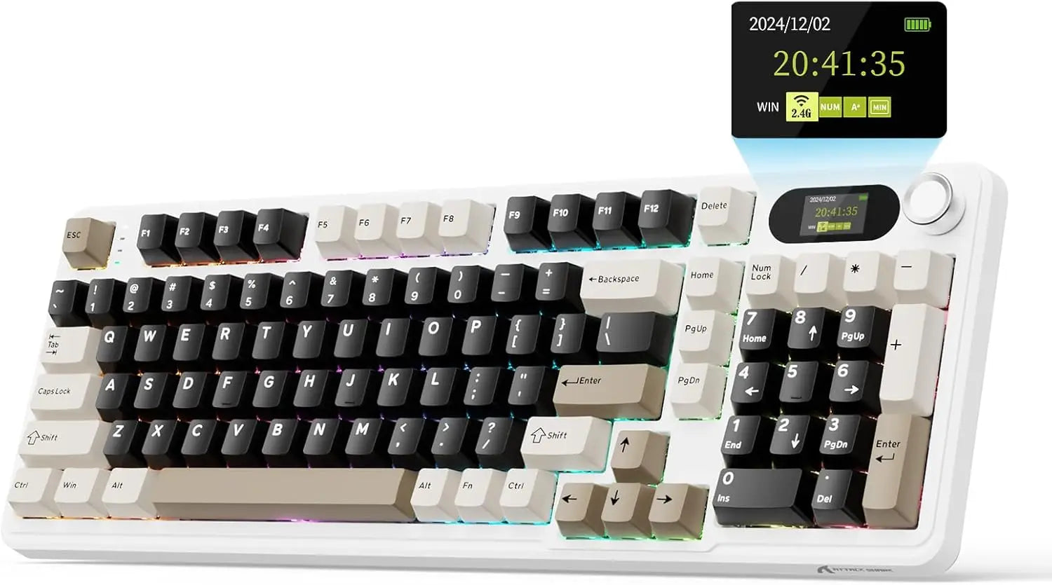 MAMBASNAKE x ATTACK SHARK X98PRO Wireless Mechanical Keyboard, 2.4GHz/USB-C/BT5.0 Gasket Hot Swappable Custom Keyboard