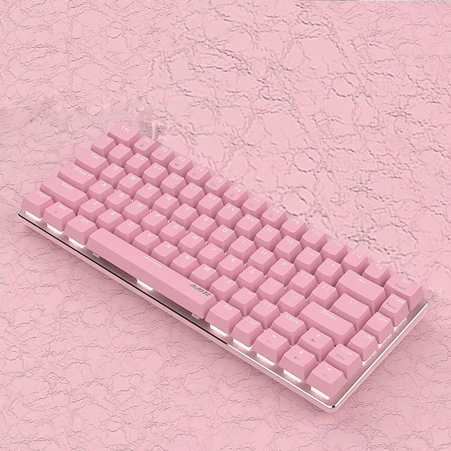 Ajazz AK33 Wired Mechanical Keyboard, 82-Keys Compact Mechanical Gaming Keyboard with Anti-ghosting Keys, Small and Portable