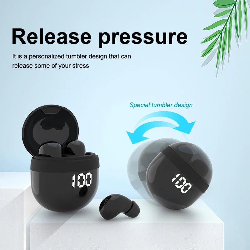 SK Mini headphones 5.3 wireless bluetooth headset small earbuds sleep work sports invisible HD HIFI bass sound quality earphones