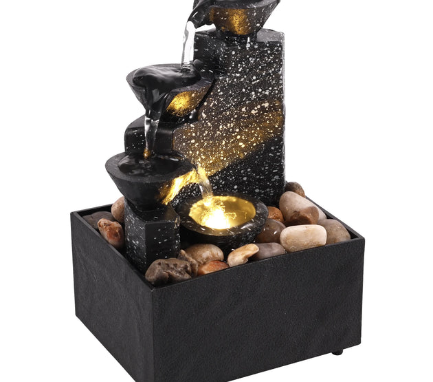 Art waterfall fountain small ornament desktop beautiful decoration can be used for living room family bedroom study office
