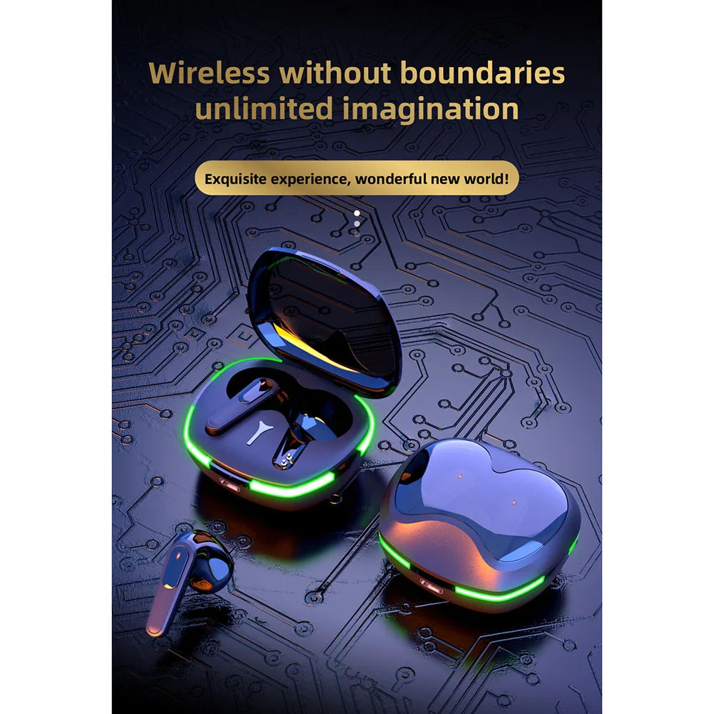 TWS Pro 60 Wireless Bluetooth Headset with Mic Earbuds Noise Cancelling Stereo Bluetooth Earphones Wireless Headphones