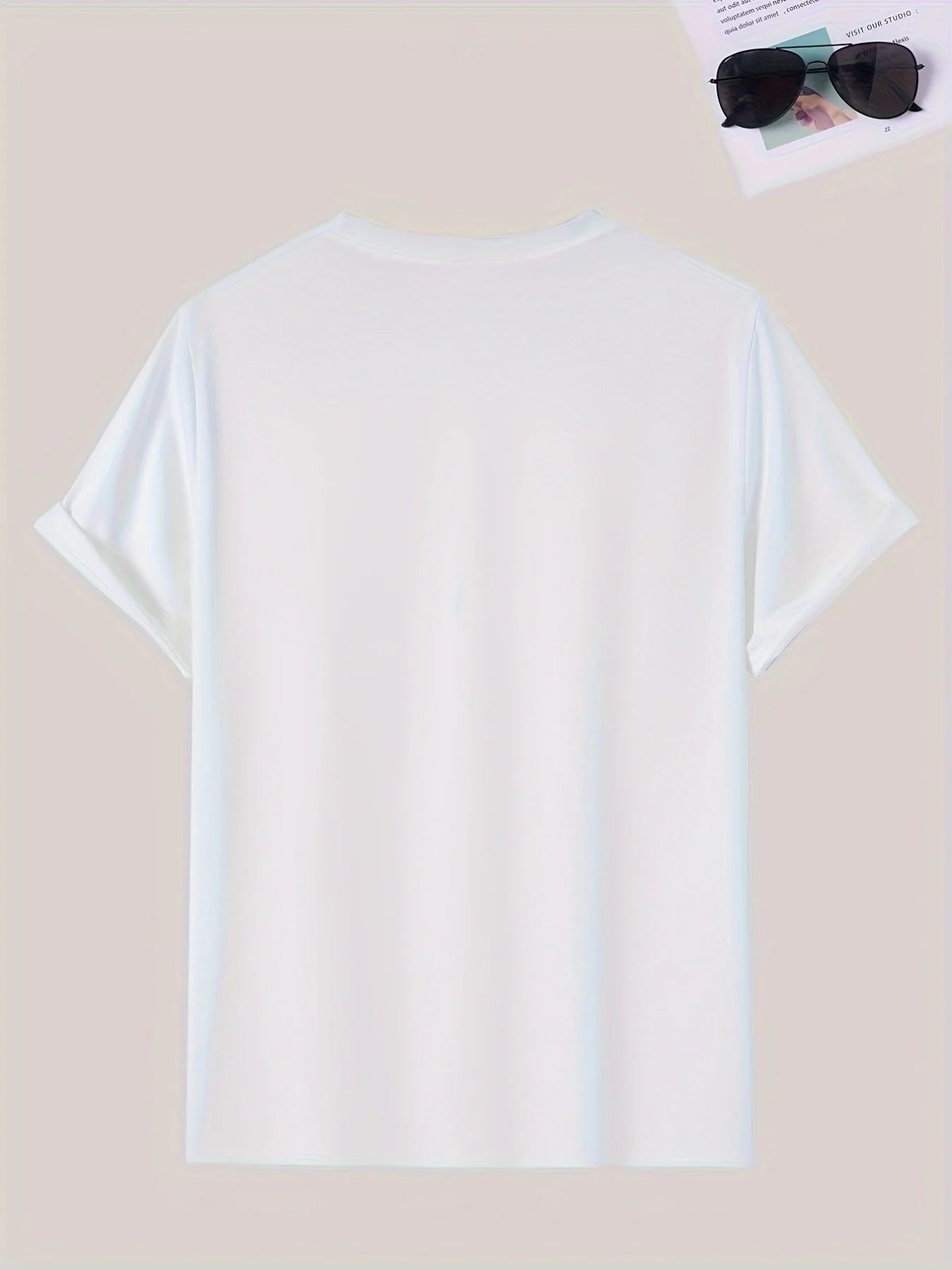 Summer Men'S Fashion Short-Sleeve T-Shirt with Letter Pattern Print
