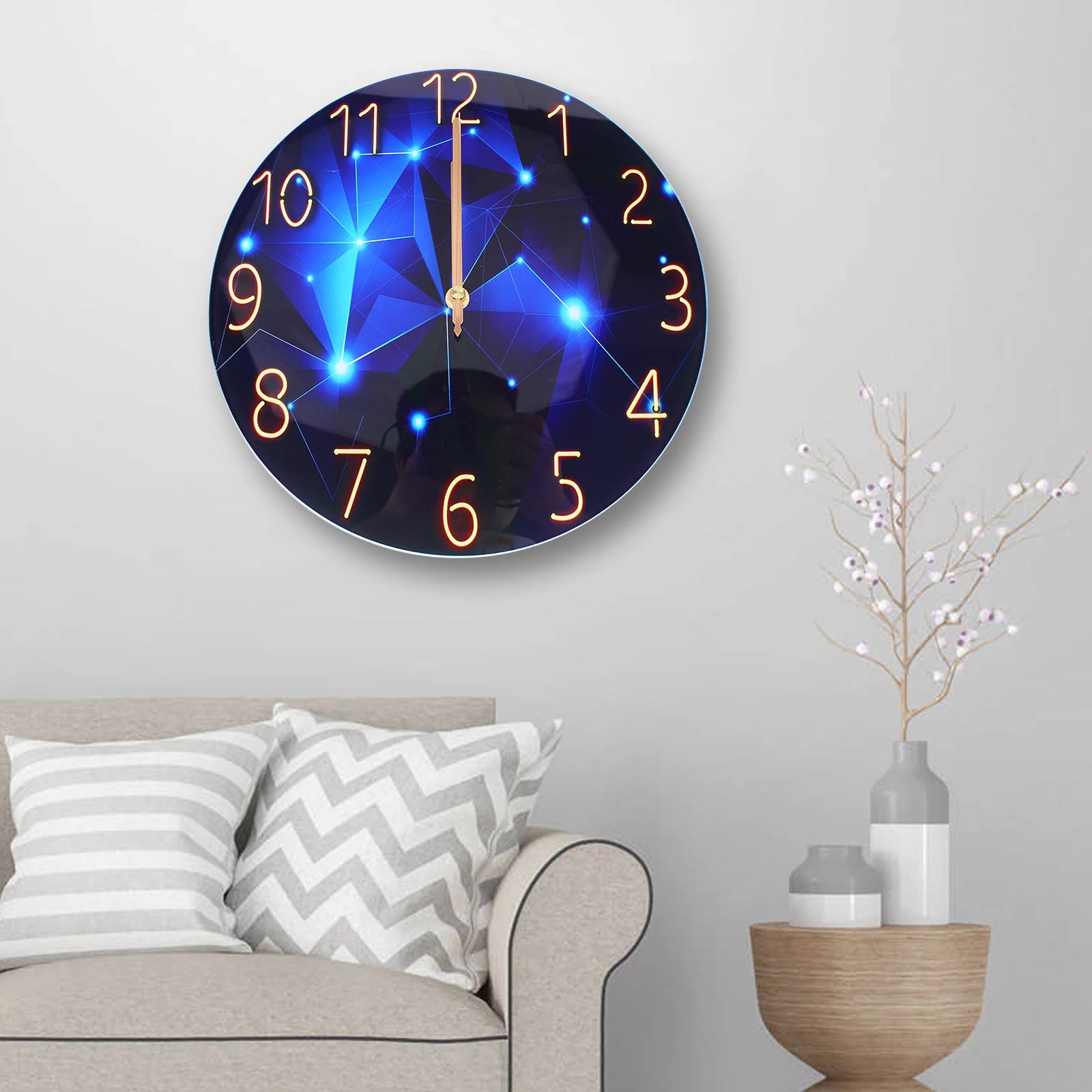 30cm/11.81in Wall Clock for Living Room Decor Decorative Wall Clock, Large Wall Clock for the living room, entrance, corridor