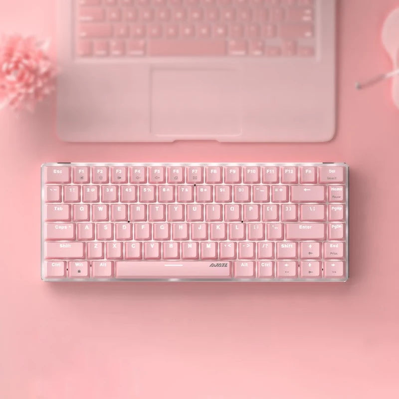Ajazz AK33 Wired Mechanical Keyboard, 82-Keys Compact Mechanical Gaming Keyboard with Anti-ghosting Keys, Small and Portable