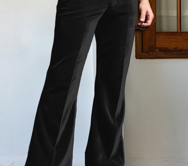 Men s Classic Fit Flared Dress Pants Elegant Solid Color Bell Bottom Trousers for Work Events Wedding Ceremony and Casual Wear