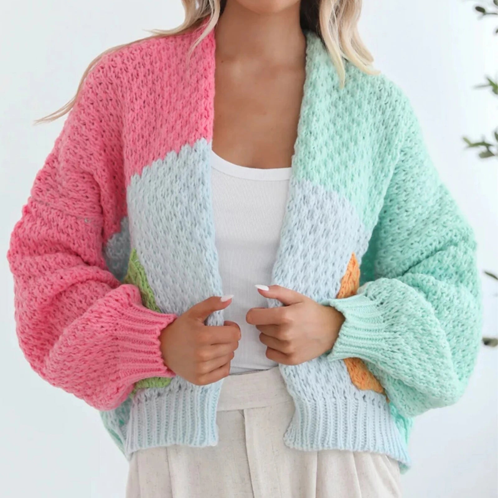 Korean Fashion Casual Minimalist Cardigan Knit Outerwear For Women Cardigan Mujer Ropa Mujer Tendencia 2025 Woman Clothes