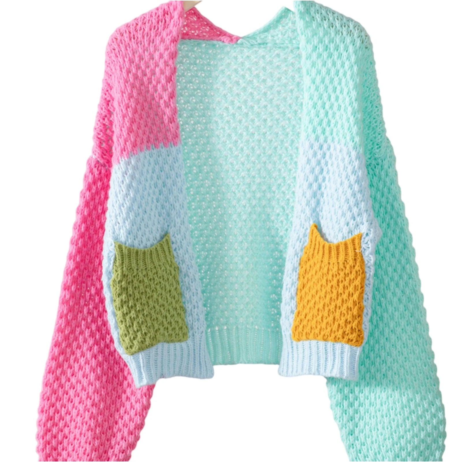 Korean Fashion Casual Minimalist Cardigan Knit Outerwear For Women Cardigan Mujer Ropa Mujer Tendencia 2025 Woman Clothes