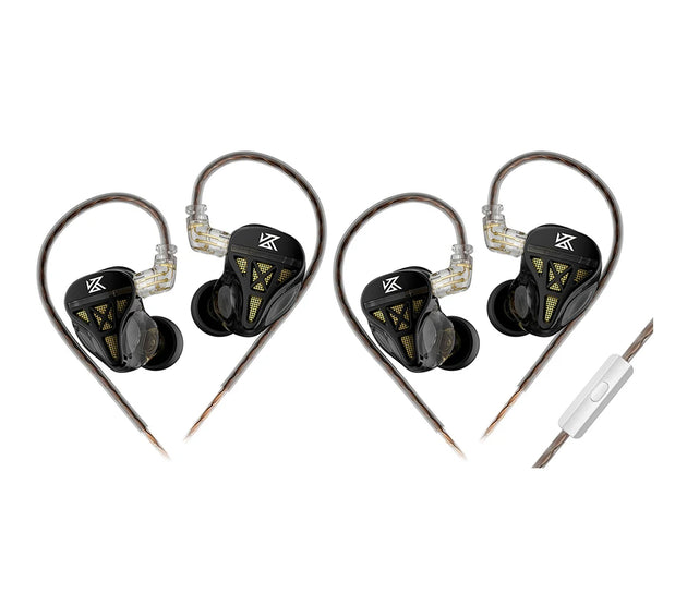 KZ-DQS In Ear Wired Earphones 3.5mm Plug Professional Wired Headphones Noise Cancelling Bass Earbuds for Sports Game Music