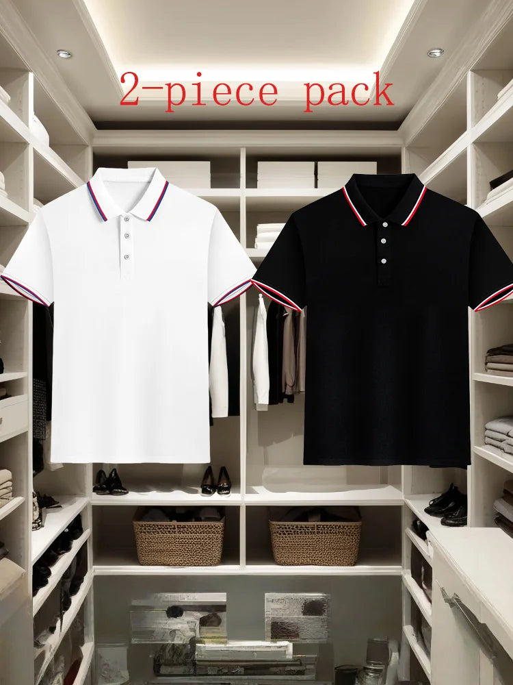 Luxury Brand POLO Shirt Summer 100% Pure Cotton Summer Men's Short Sleeve New Hot Selling Design Comfortable Business Shirt