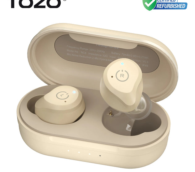 Refurbished TOZO ANC Earbuds TWS True Wireless Stereo Bluetooth Earphone Noise Cancelling In Ear Headsets Mics for IOS Android