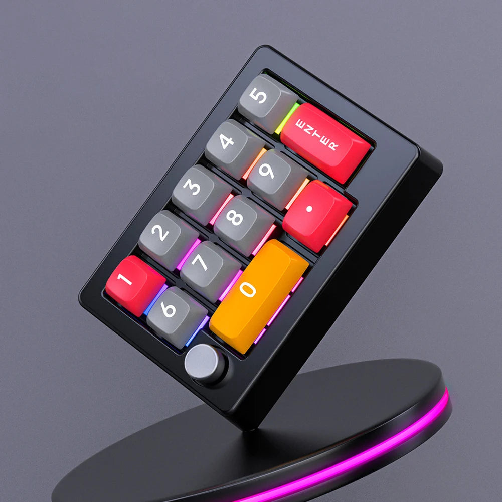 13 Key Wired Macro Programmable Programming KeyPad Fully Hot Swappable Gaming Mechanical Keyboard 12 RGB Lighting Effects