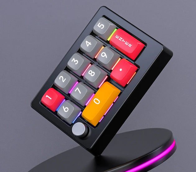 13 Key Wired Macro Programmable Programming KeyPad Fully Hot Swappable Gaming Mechanical Keyboard 12 RGB Lighting Effects