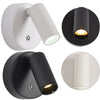 Adjustable Wall Light USB Rechargeable 3W Bedside Study Reading Sconce Lamp COB LED Wall Light Backlight for Bedroom Living Room