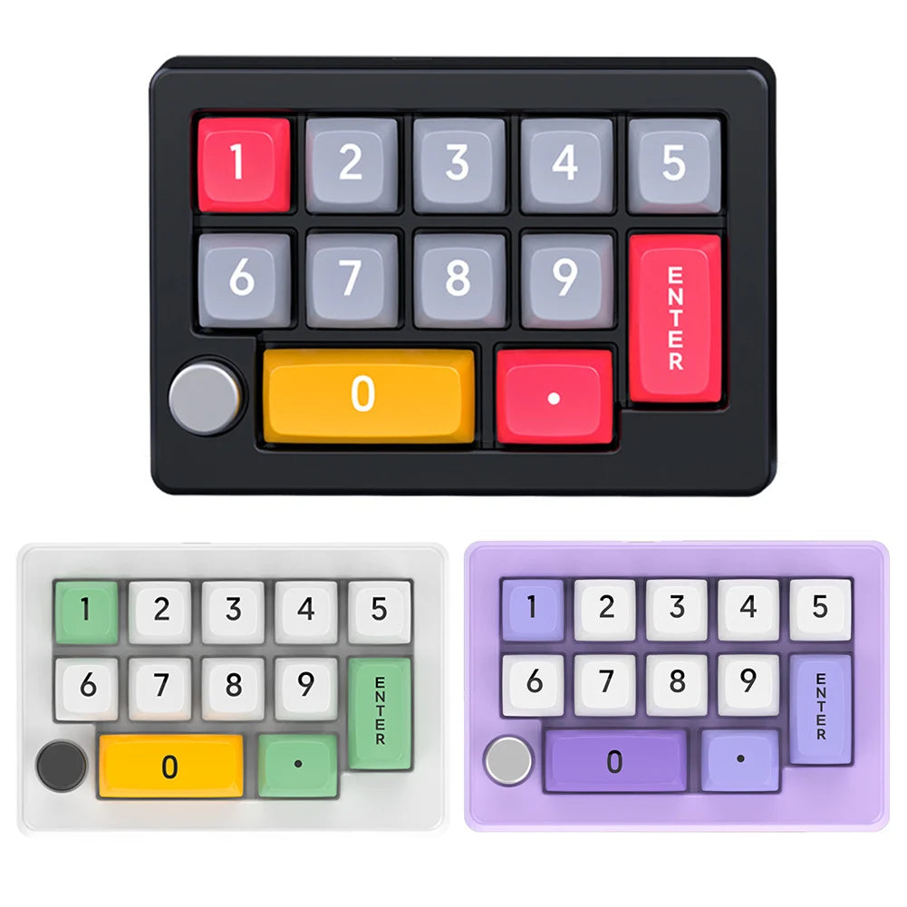 13 Key Wired Macro Programmable Programming KeyPad Fully Hot Swappable Gaming Mechanical Keyboard 12 RGB Lighting Effects