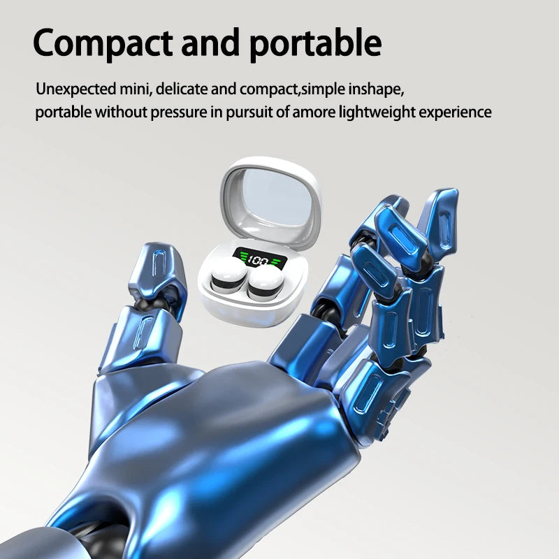 SHUKE Hidden Bluetooth Headset TWS Wireless Headphones Mini Sleep Earbuds Noise Reduction Earbuds HiFi Stereo Music Earphones