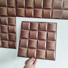 20PCS Self-adhesive Wall Stickers Brown Square Patterns,Simple Style,3D Wall Panels,Ceramic Tile Decoration,Creative Decoration