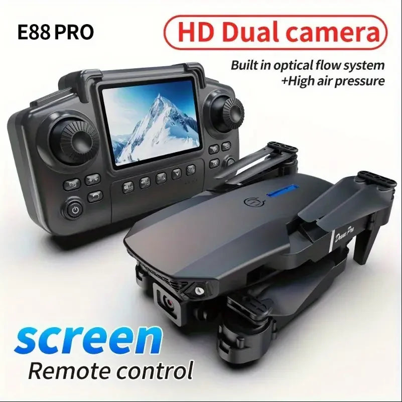 E88 Air Screen Control Drone Professional Wide RC Dron HD 4K Camera Foldable Helicopter Aircraft Quadcopter Drone Kid Gift Toys