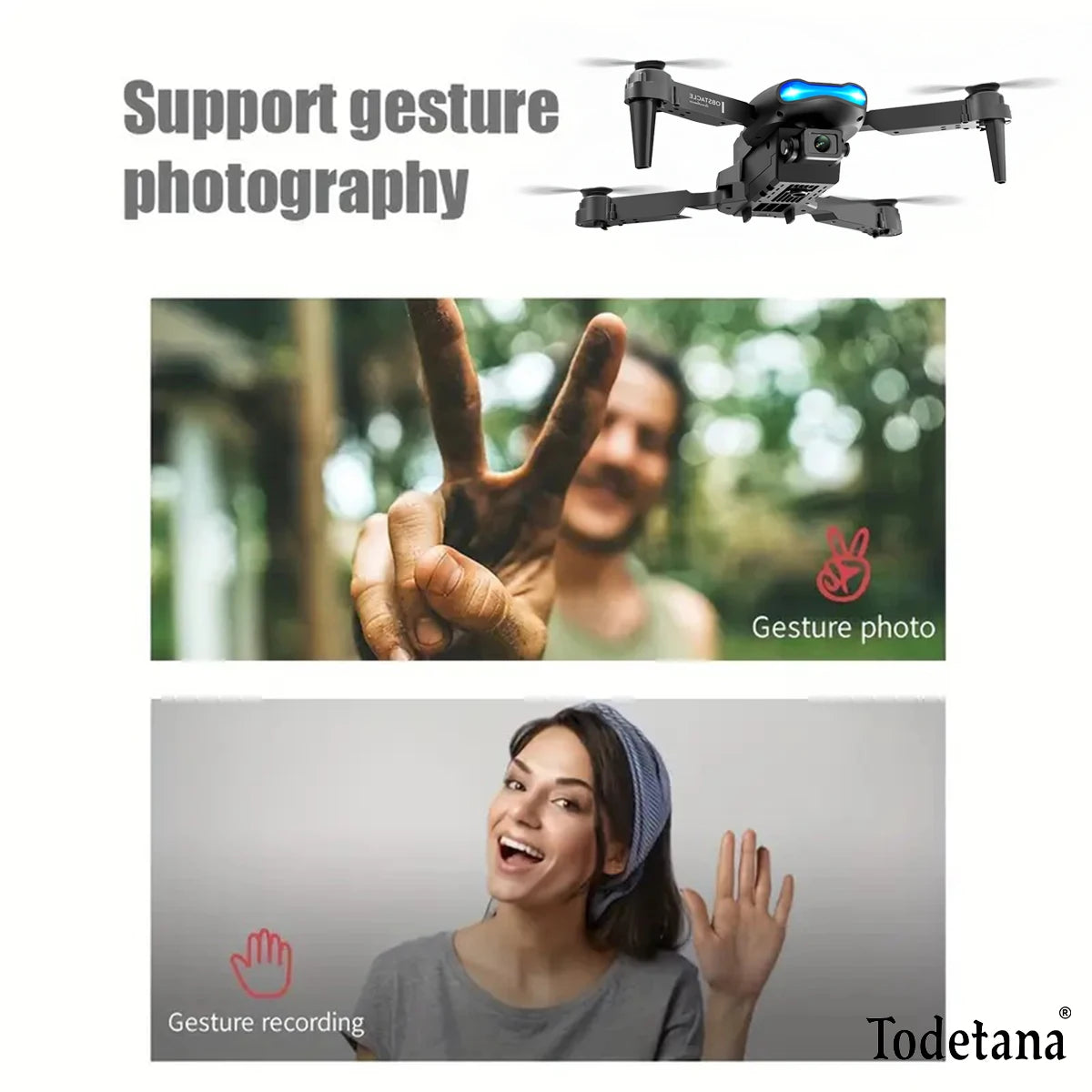 E99 K3 Pro Drone 4K HD Dual Camera Quadcopter WIFI FPV Obstacle Avoidance Long Flight Time Foldable Design for Professional Aeri