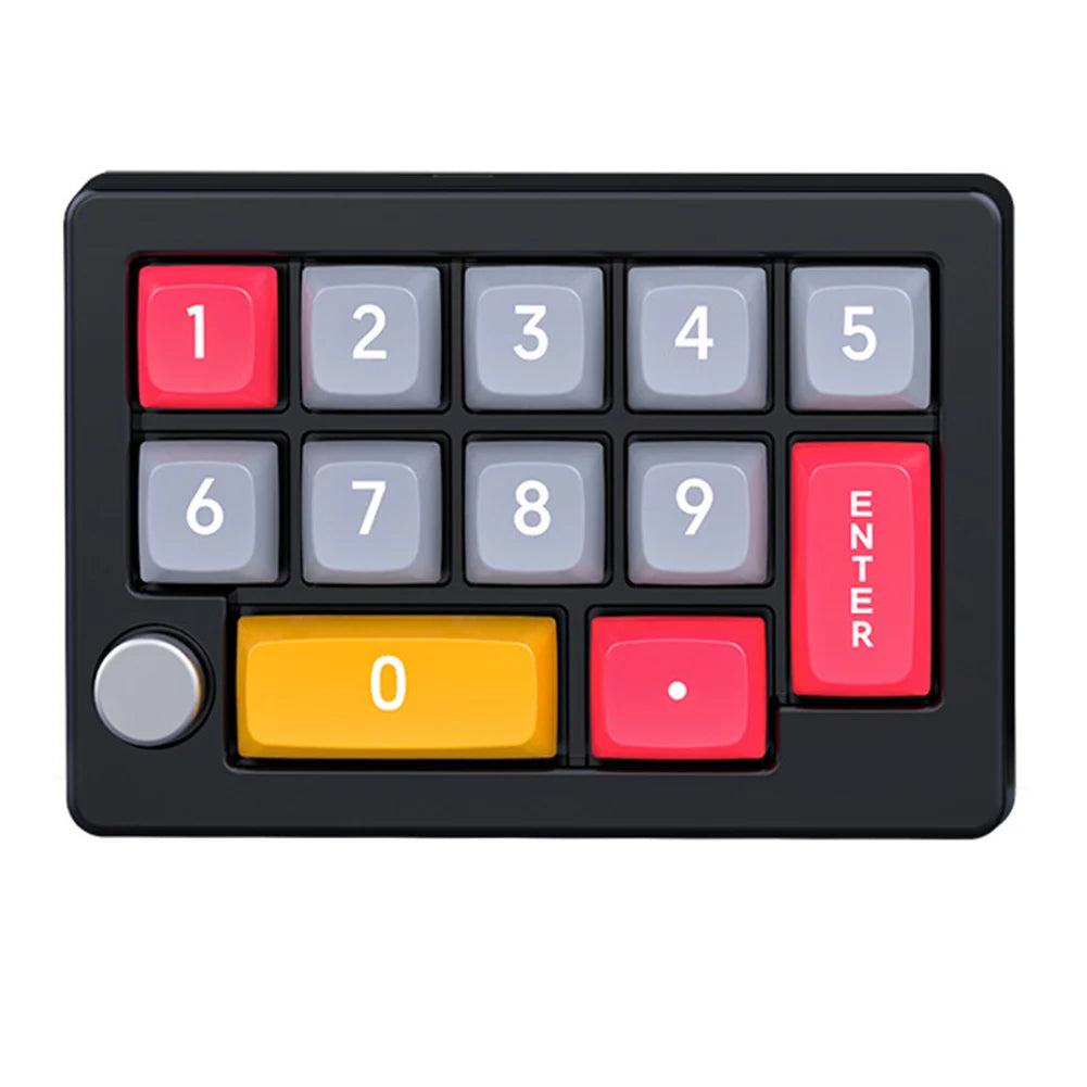 13 Key Wired Macro Programmable Programming KeyPad Fully Hot Swappable Gaming Mechanical Keyboard 12 RGB Lighting Effects