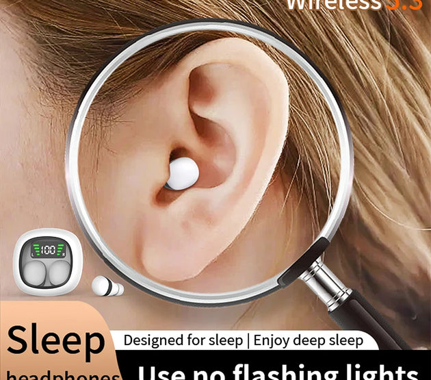 SHUKE Hidden Bluetooth Headset TWS Wireless Headphones Mini Sleep Earbuds Noise Reduction Earbuds HiFi Stereo Music Earphones