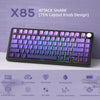 ATTACK SHARK X85 Wireless Mechanical Gaming Keyboard with Knob Hot Swappable BT5.1/2.4Ghz/USB-C Side Print PBT Keycaps 75% Gaske