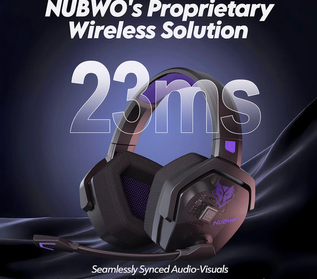 NUBWO G06 Dual Wireless Headsets Gamer with Microphone for PS5, PS4, PC, Mobile, Switch, 2.4GHz Bluetooth 5.3 Gaming Headphones