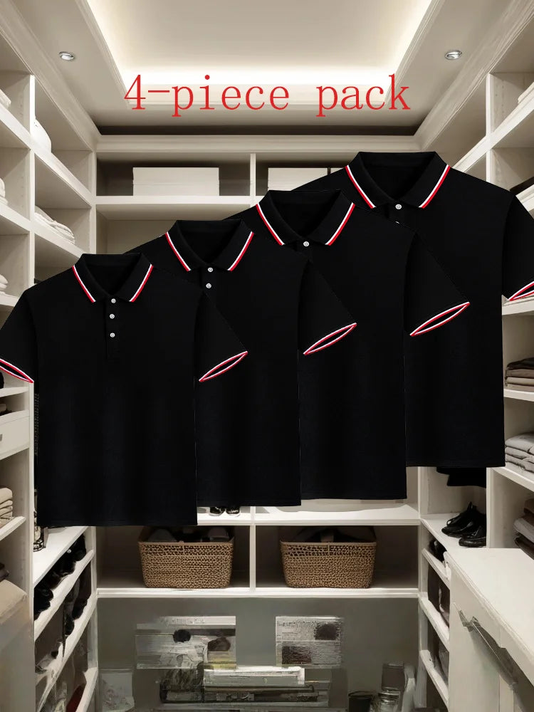 Luxury Brand POLO Shirt Summer 100% Pure Cotton Summer Men's Short Sleeve New Hot Selling Design Comfortable Business Shirt