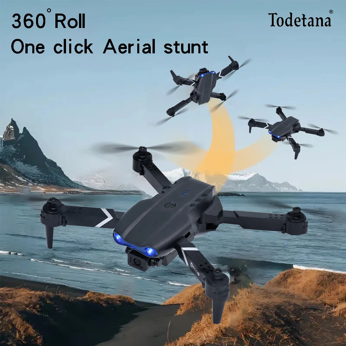 E99 K3 Pro Drone 4K HD Dual Camera Quadcopter WIFI FPV Obstacle Avoidance Long Flight Time Foldable Design for Professional Aeri