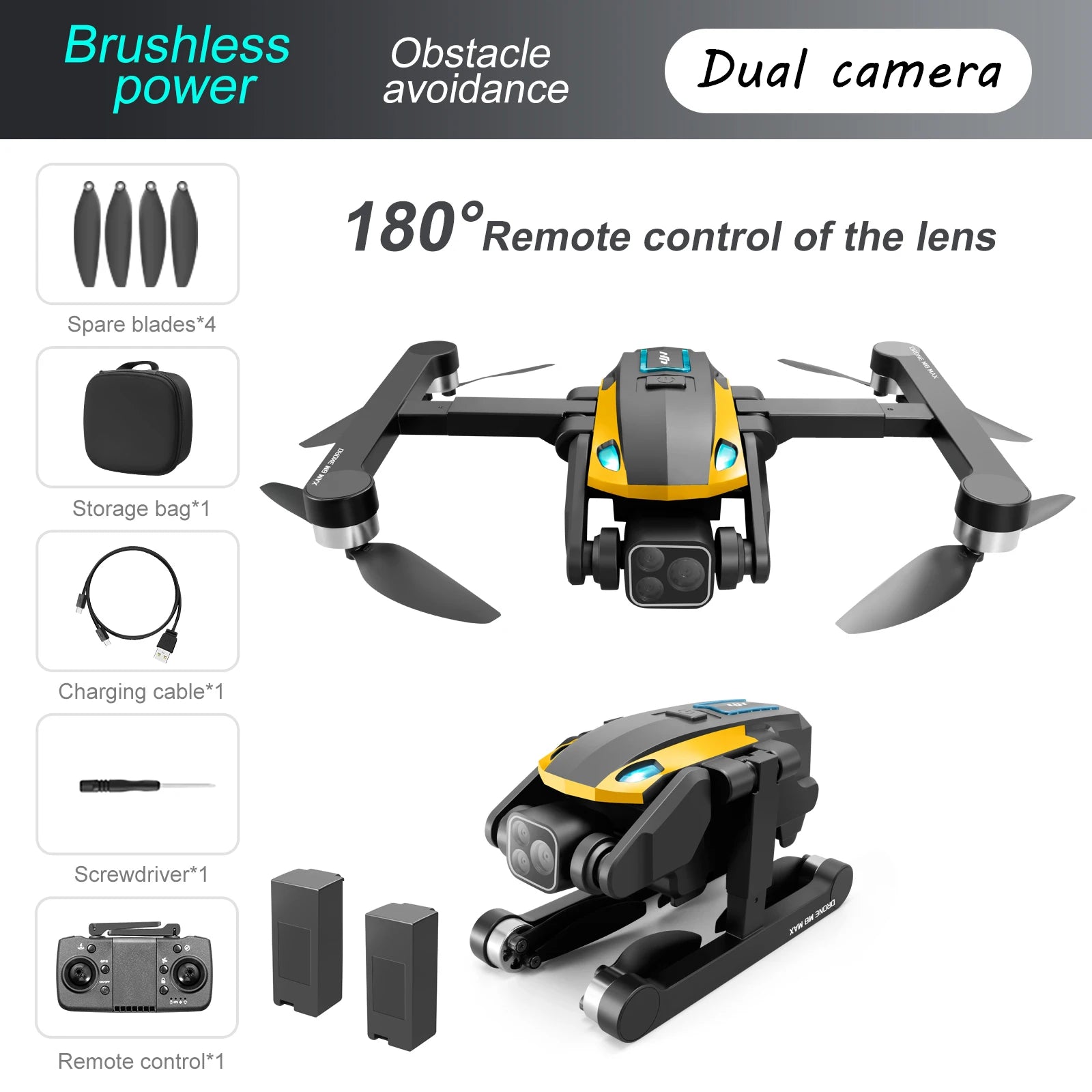 M8 max drone, 8K camera intelligent obstacle avoidance, optical flow positioning precise hovering shooting,