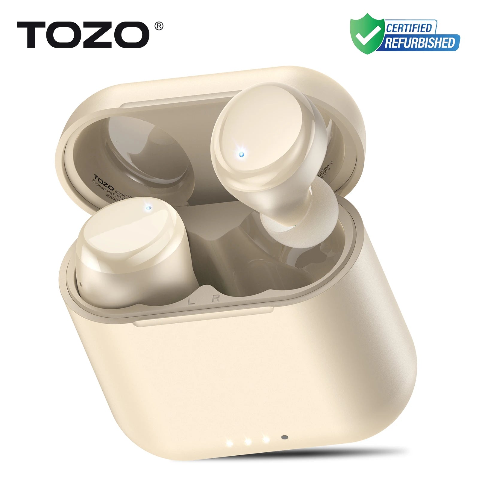 Refurbished TOZO Ergonomic TWS Earbuds Headsets Mini Earphone Sport Anti Sweat Waterproof Touch Control APP Support Preset EQs