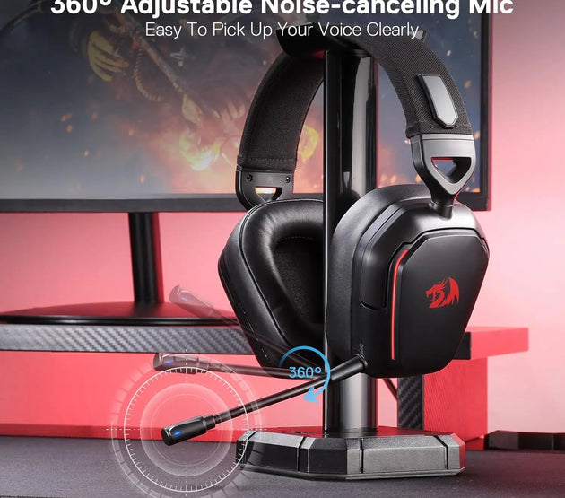 Redragon H868 3-Mode Wireless RGB Gaming Headset 7.1 Surround Sound 40 mm Drivers Noise-canceling Microphone Over-Ear Headphones