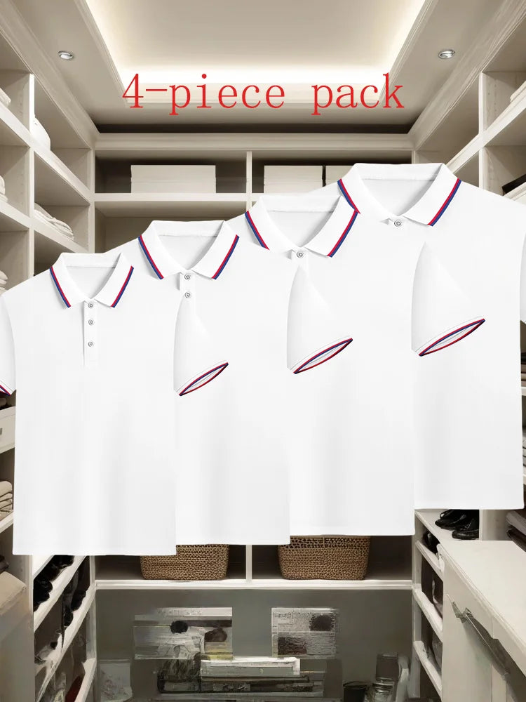 Luxury Brand POLO Shirt Summer 100% Pure Cotton Summer Men's Short Sleeve New Hot Selling Design Comfortable Business Shirt