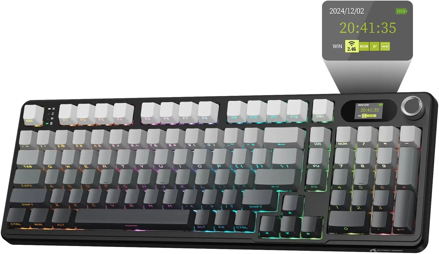 MAMBASNAKE x ATTACK SHARK X98PRO Wireless Mechanical Keyboard, 2.4GHz/USB-C/BT5.0 Gasket Hot Swappable Custom Keyboard
