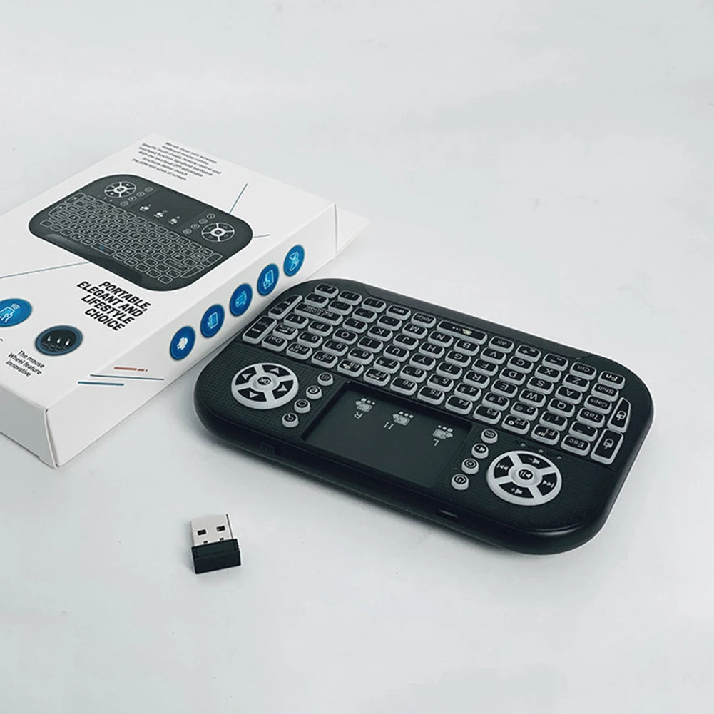 Fly Air Mouse Remote Control 2.4G&Bluetooth-compatible with Touchpad Handheld Remote Keyboard Rechargeable for Android TV Box PC