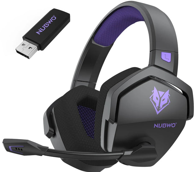 NUBWO G06 Dual Wireless Headsets Gamer with Microphone for PS5, PS4, PC, Mobile, Switch, 2.4GHz Bluetooth 5.3 Gaming Headphones