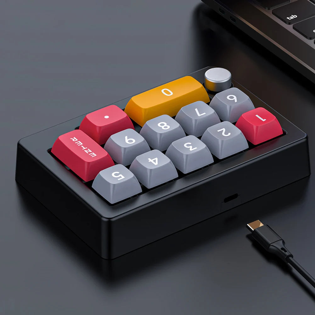 13 Key Wired Macro Programmable Programming KeyPad Fully Hot Swappable Gaming Mechanical Keyboard 12 RGB Lighting Effects