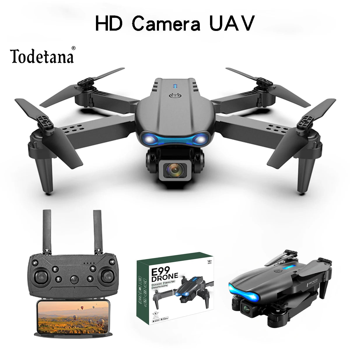 E99 K3 Pro Drone 4K HD Dual Camera Quadcopter WIFI FPV Obstacle Avoidance Long Flight Time Foldable Design for Professional Aeri