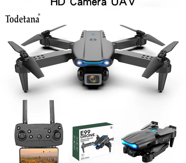 E99 K3 Pro Drone 4K HD Dual Camera Quadcopter WIFI FPV Obstacle Avoidance Long Flight Time Foldable Design for Professional Aeri