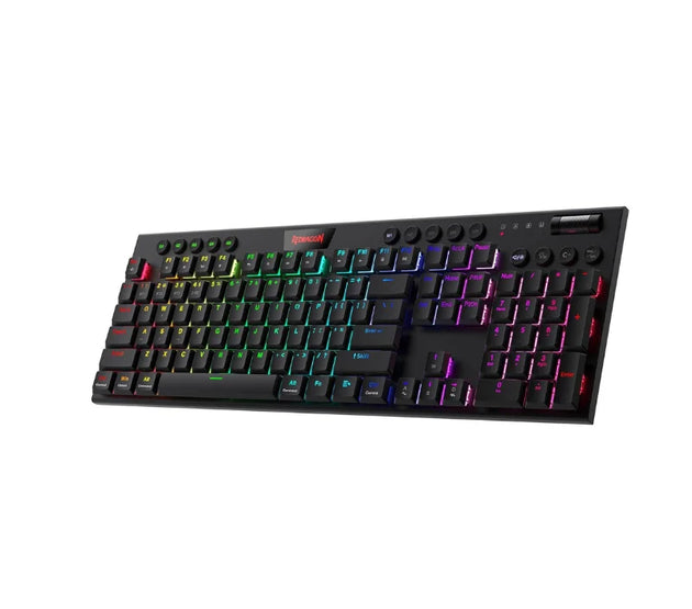 Redragon K618 Horus Wireless RGB Mechanical Keyboard, Bluetooth/2.4Ghz/Wired Tri-Mode Low Profile Gaming Keyboards