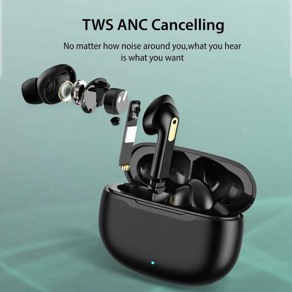 Headphones Wireless Earbuds In-ear Sports Earphones with Dual Mic 24H Immersive Music Headset