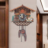 Creative Bird Cuckoo Wall Clock with Swing & Auto Wings - Wooden Quartz Home Decor, Battery Operated (RC-02)