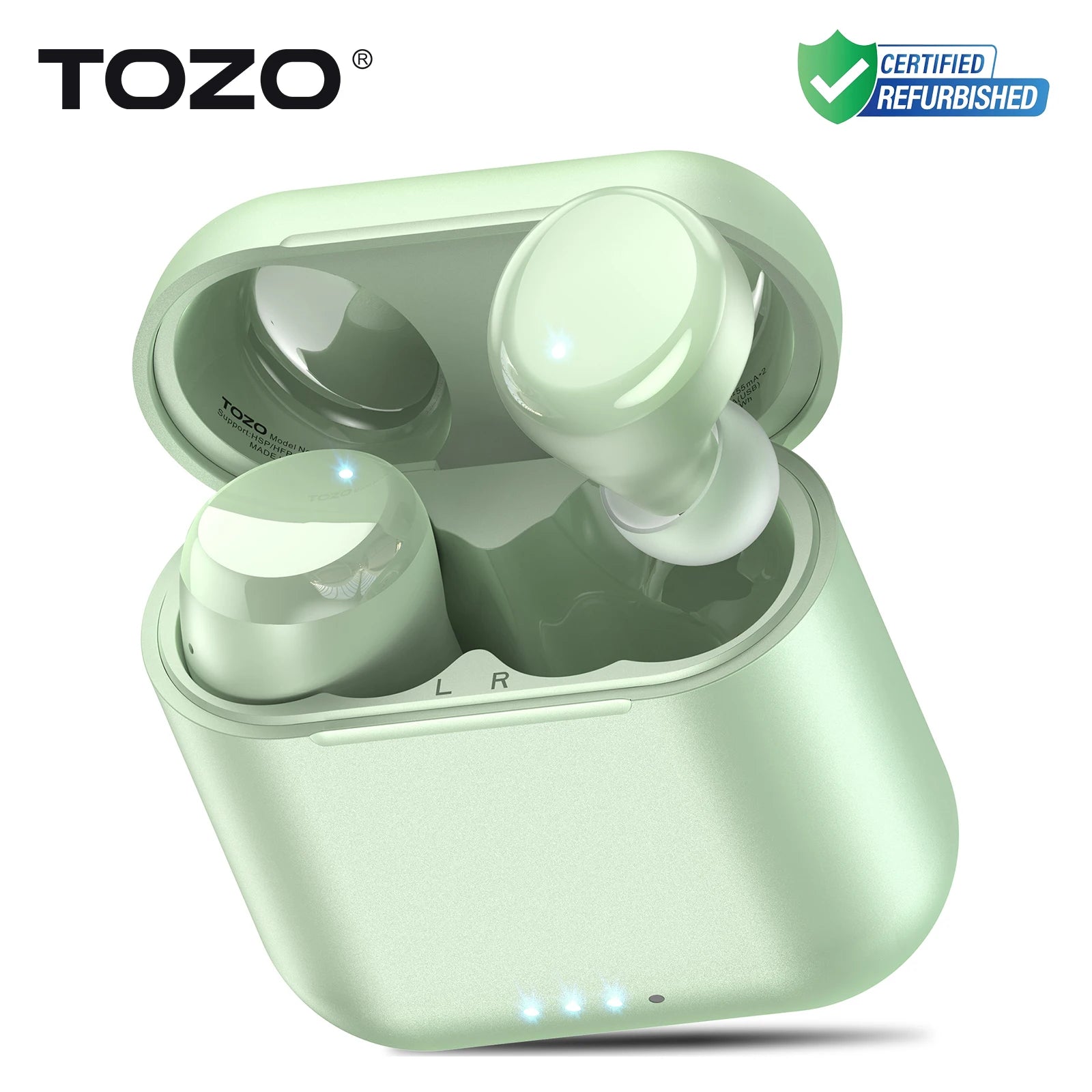 Refurbished TOZO Ergonomic TWS Earbuds Headsets Mini Earphone Sport Anti Sweat Waterproof Touch Control APP Support Preset EQs