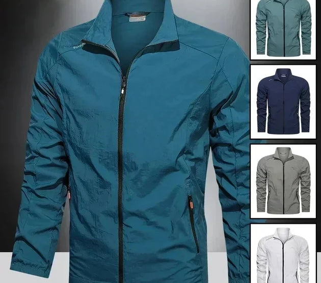 UPF100+ Men Summer Windbreaker Zip Pockets Uv Sun Protection Jackets Breathable Ultra-light Clothes Outdoor Skin Thin Coats Camp