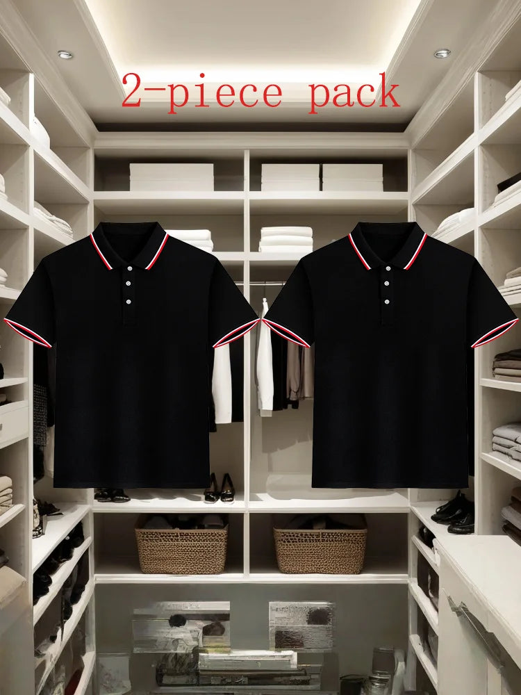 Luxury Brand POLO Shirt Summer 100% Pure Cotton Summer Men's Short Sleeve New Hot Selling Design Comfortable Business Shirt