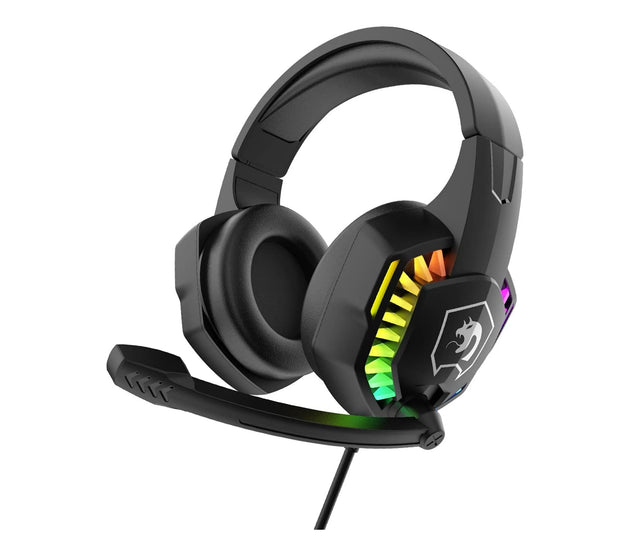MAMBASNAKE CY907 RGB Gaming Headset, 5.1 Channel Stereo Surround Sound, 3.5mm Wired LED Over-Ear Comfort Headphone
