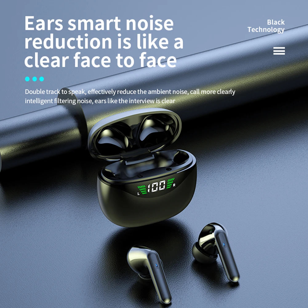 Wireless Headphones Touch Control Hands-free Earbuds IPX5 Waterproof Bluetooth-Compatible 5.1 Sport Gaming Headsets