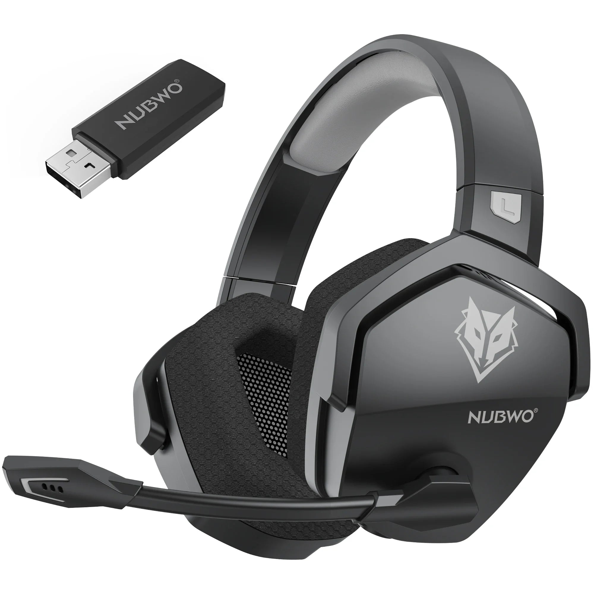 NUBWO G06 Dual Wireless Headsets Gamer with Microphone for PS5, PS4, PC, Mobile, Switch, 2.4GHz Bluetooth 5.3 Gaming Headphones