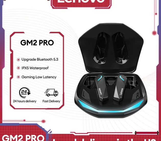 Ship From US Lenovo GM2 Pro Bluetooth Earphones Gaming Headset Low Latency Music Dual Mode Headphones with Mic HD Call Earbuds