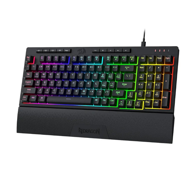 Redragon K515 Shiva RGB Membrane Gaming 98 Keys Mechanical Detachable Wrist Rest Smooth Linear Switch Keyboard